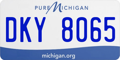 MI license plate DKY8065