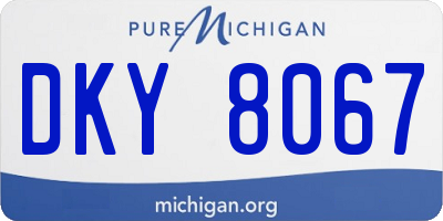 MI license plate DKY8067