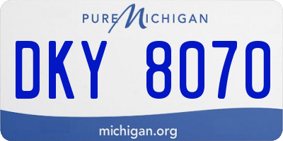MI license plate DKY8070