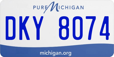 MI license plate DKY8074
