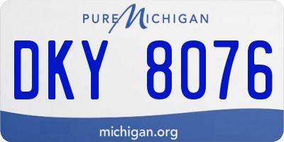 MI license plate DKY8076