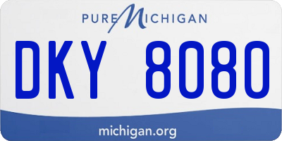 MI license plate DKY8080