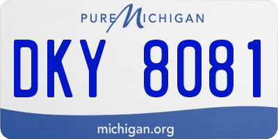 MI license plate DKY8081