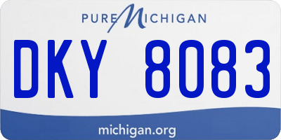 MI license plate DKY8083