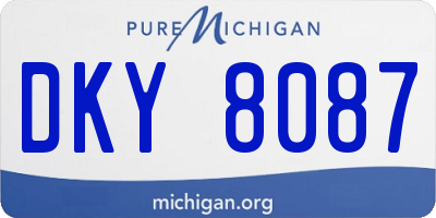 MI license plate DKY8087