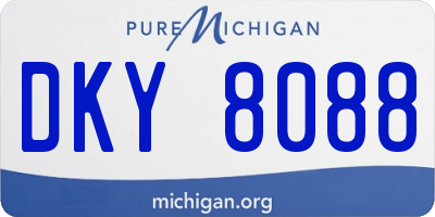 MI license plate DKY8088
