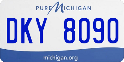 MI license plate DKY8090