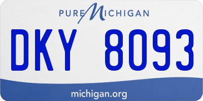 MI license plate DKY8093