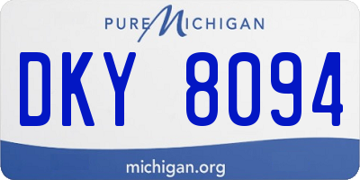 MI license plate DKY8094