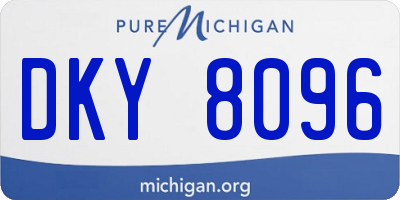 MI license plate DKY8096