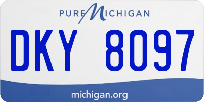 MI license plate DKY8097