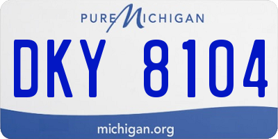 MI license plate DKY8104