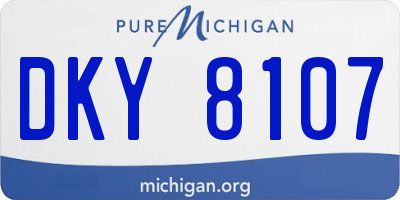 MI license plate DKY8107