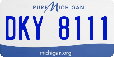 MI license plate DKY8111