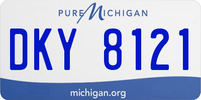 MI license plate DKY8121