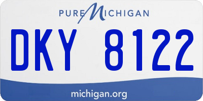 MI license plate DKY8122