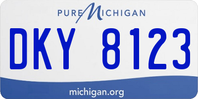 MI license plate DKY8123