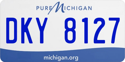 MI license plate DKY8127
