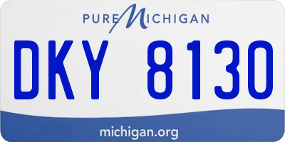 MI license plate DKY8130