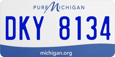 MI license plate DKY8134