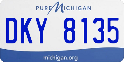 MI license plate DKY8135