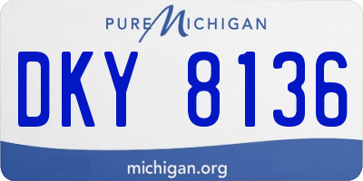 MI license plate DKY8136