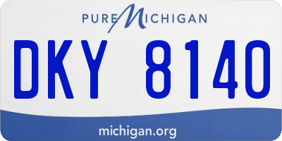 MI license plate DKY8140