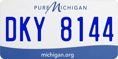 MI license plate DKY8144