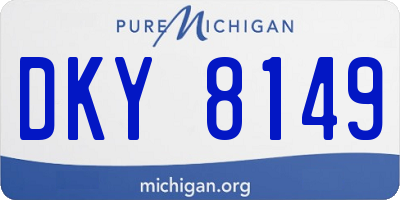 MI license plate DKY8149