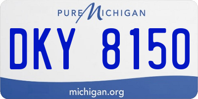 MI license plate DKY8150