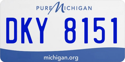 MI license plate DKY8151