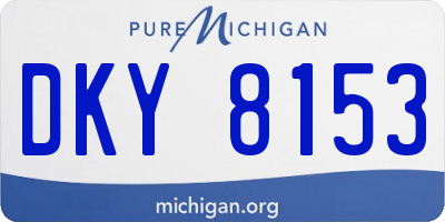 MI license plate DKY8153