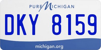MI license plate DKY8159
