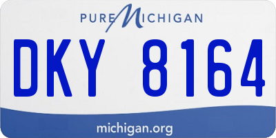 MI license plate DKY8164