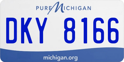 MI license plate DKY8166
