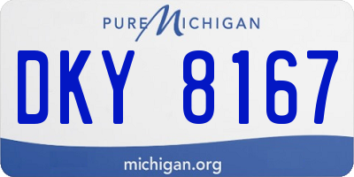 MI license plate DKY8167