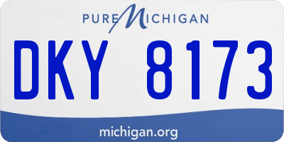 MI license plate DKY8173
