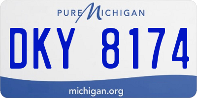 MI license plate DKY8174