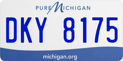 MI license plate DKY8175