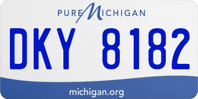 MI license plate DKY8182