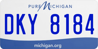 MI license plate DKY8184