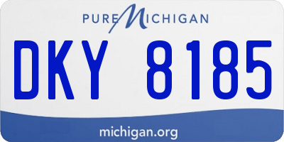 MI license plate DKY8185