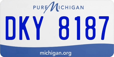 MI license plate DKY8187