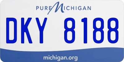 MI license plate DKY8188