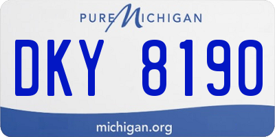 MI license plate DKY8190