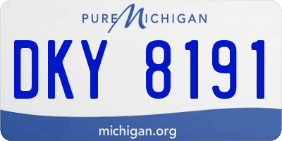 MI license plate DKY8191