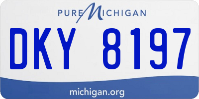 MI license plate DKY8197