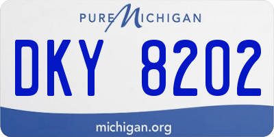 MI license plate DKY8202