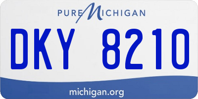 MI license plate DKY8210