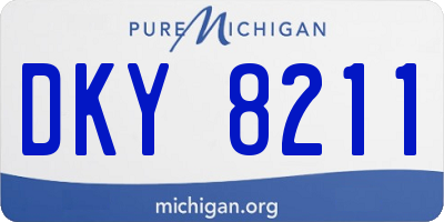 MI license plate DKY8211